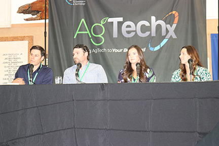 06 Domenick Buck and Victoria Kovacevich participate in the View from the Farm The Next Generation panel at WG’s AgTechx event in Delano this past September-sm